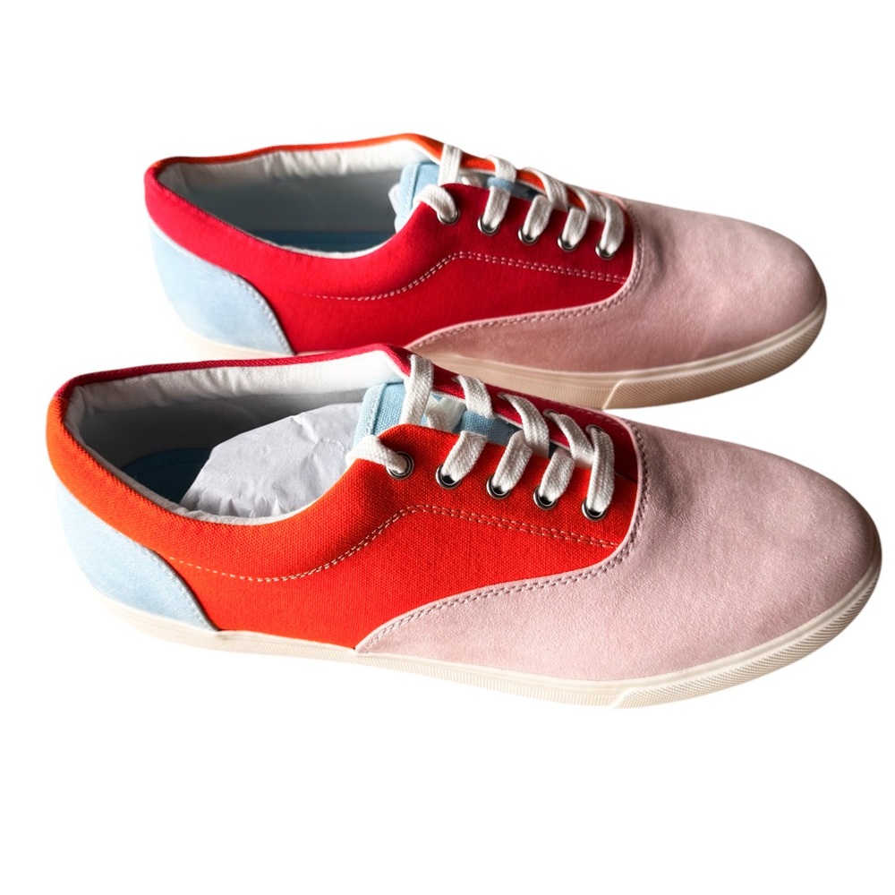 Club Room Sneakers Lance Orange Pink Men's Size 10M Colorblock 100134193 NIB - Picture 4 of 12
